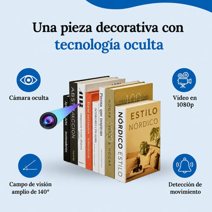 Cámara de seguridad con forma de libro decorativo